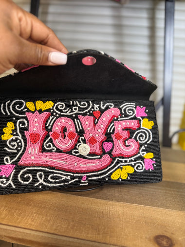 Black Love Clutch/Cross Body