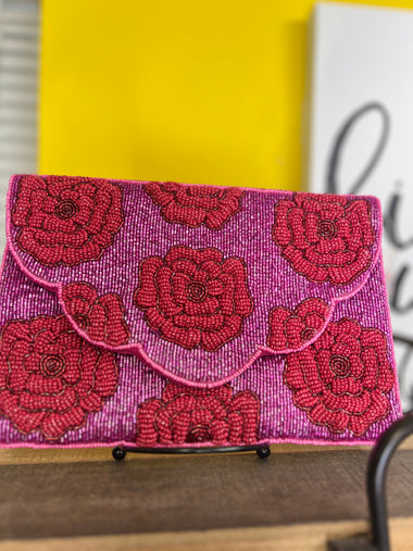 Rose Blossom Bedecked Clutch