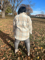 Plaid Shacket (Baby Blue/Cream/Tan)