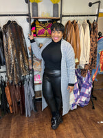 Oversized Long Gray Cardigan