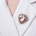 Gold Peach My Heart Brooch