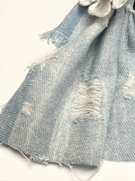 Light Blue Denim & Pearl Earrings - Spring Vacation Style