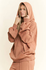 SOLID COTTON BRUSHED SET: Marsala