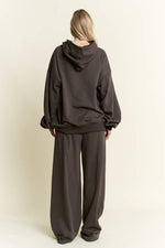 SOLID COTTON BRUSHED SET: Marsala
