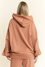 SOLID COTTON BRUSHED SET: Marsala