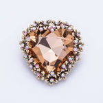 Gold Peach My Heart Brooch