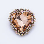 Gold Peach My Heart Brooch
