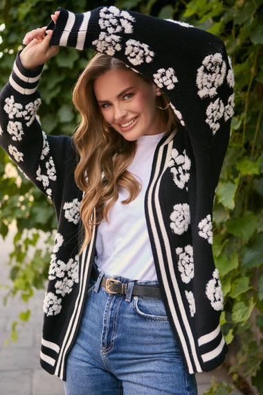 Midnight Floral Cardigan