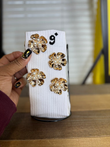 Pearl Bling Socks