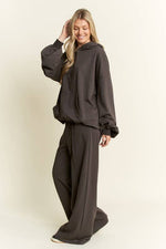 SOLID COTTON BRUSHED SET: Marsala