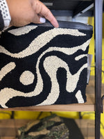 Marble Embellished Clutched