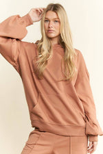 SOLID COTTON BRUSHED SET: Marsala