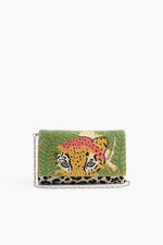 Safari Leopard Embellished Clutch