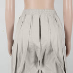 Halen ruffled wide-Leg pants drawstring hem: Khaki