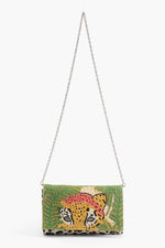 Safari Leopard Embellished Clutch