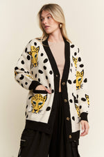 CHEETAHLICIOUS CARDIGAN: CREAM