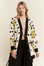 CHEETAHLICIOUS CARDIGAN: CREAM