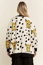 CHEETAHLICIOUS CARDIGAN: CREAM