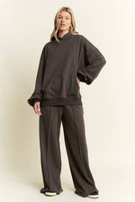 SOLID COTTON BRUSHED SET: Marsala