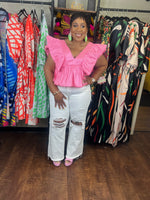 Sun Kissed Baby Doll Ruffled Top