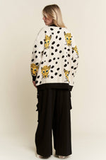 CHEETAHLICIOUS CARDIGAN: CREAM