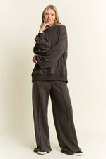 SOLID COTTON BRUSHED SET: Marsala