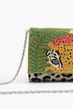 Safari Leopard Embellished Clutch
