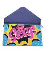 A BEADED BAG SEXY POP ART CLUTCH