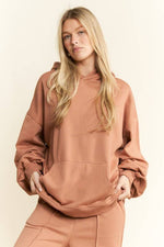 SOLID COTTON BRUSHED SET: Marsala