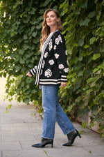 Midnight Floral Cardigan