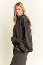 SOLID COTTON BRUSHED SET: Marsala