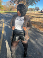 Black Faux Leather Shorts w/ Pockets