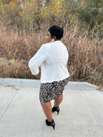 Leopard Print Dress  (Black and White)