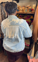 Ripped Custom Lace Denim Jacket