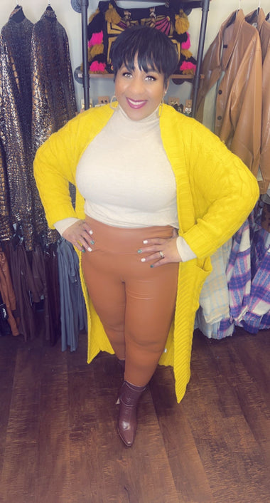 Over Sized Yellow Cardigan/Sold Out